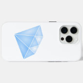 Coques Case-Mate iPhone Carat diamant bleu brillant (Verso (horizontal))