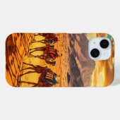 Coques Case-Mate iPhone Caravane de chameaux dans le désert (Verso (horizontal))