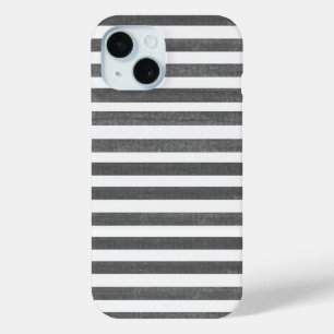 Coque Pour iPhone 15 Carbone et bande blanche