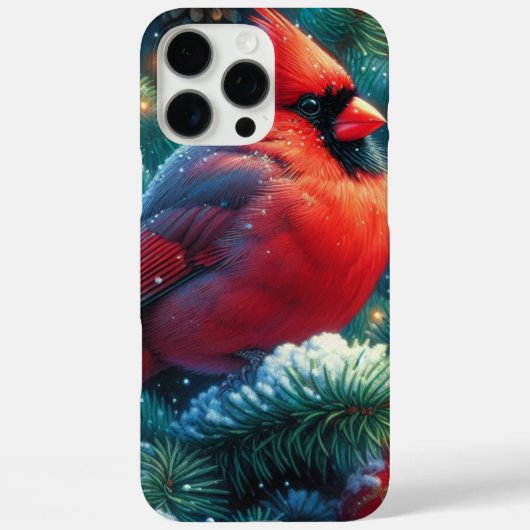 Coques Case-Mate iPhone Cardinal de Noël/hiver (Verso)