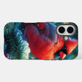 Coques Case-Mate iPhone Cardinal de Noël/hiver (Verso (horizontal))