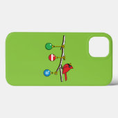 Coques Case-Mate iPhone Cardinal Rouge à Noël Branche nu (Verso (horizontal))