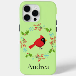 Coque iPhone 15 Pro Max Cardinal Rouge Cardinal Cardinal aux Fleurs