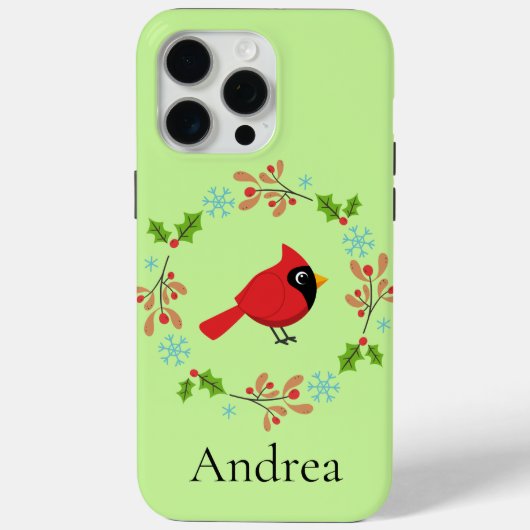 Coques Case-Mate iPhone Cardinal Rouge Cardinal Cardinal aux Fleurs (Verso)