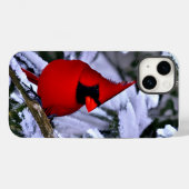 Coques Case-Mate iPhone Cardinal rouge d'hiver (Verso (horizontal))