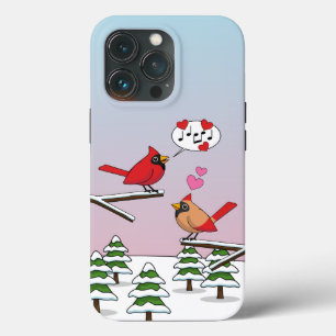 Case-Mate iPhone Case Cardinaux du Nord Rouge mignonne Amour Paysage hiv