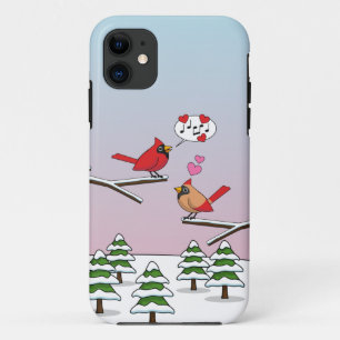 Case-Mate iPhone Case Cardinaux du Nord Rouge mignonne Amour Paysage hiv