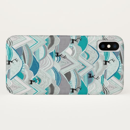Coques Case-Mate iPhone caribou bleu (Dos (Horizontal))