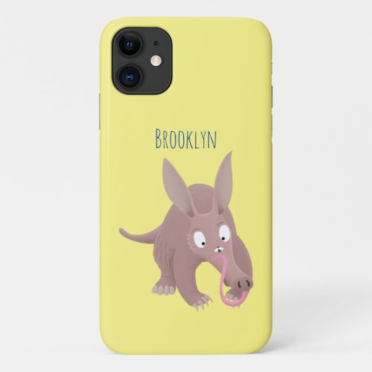 Coques Case-Mate iPhone Caricature amusante de Aardvark (Dos)