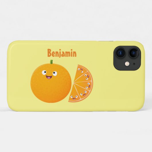 Coques Case-Mate iPhone Caricature d'agrumes d'orange (Dos (Horizontal))