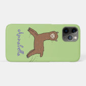 Coques Case-Mate iPhone Caricature d'alpaga brun joli (Dos (Horizontal))