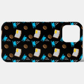 Coques Case-Mate iPhone Caricature de café et de beignets (Verso (horizontal))