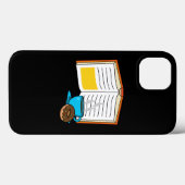 Coques Case-Mate iPhone Caricature de café et de beignets (Verso (horizontal))