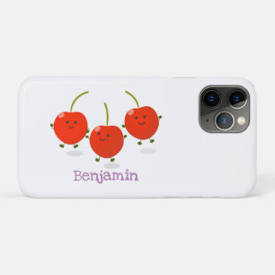 Case-Mate iPhone Case Caricature de cerises rouges à sauter mûr