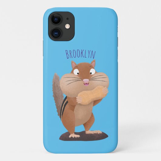 Coques Case-Mate iPhone Caricature de chipmunk à grosses joues mignonnes (Dos)