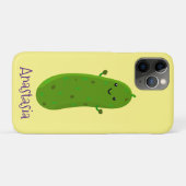 Coques Case-Mate iPhone Caricature de cornichon joyeux (Dos (Horizontal))