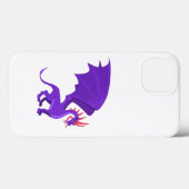 Coques Case-Mate iPhone Caricature de dragon violet (Verso (horizontal))