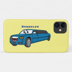 Case-Mate iPhone Case Caricature de la Limousine bleu mignonne