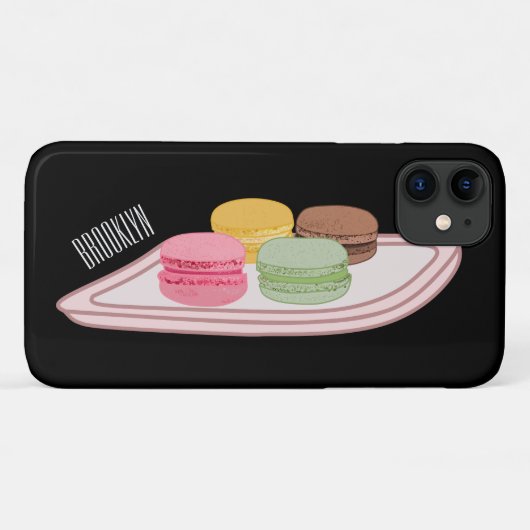 Coques Case-Mate iPhone Caricature de Macaron (Dos (Horizontal))
