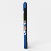 Coques Case-Mate iPhone Caricature de Noël Reindeer Fun Blue (Dos/Gauche)