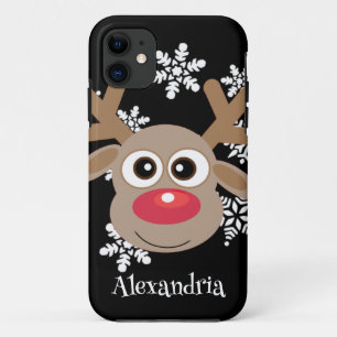Case-Mate iPhone Case Caricature de Noël Reindeer Fun Noir Blanc