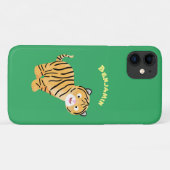 Coques Case-Mate iPhone Caricature de petit tigre joyeux (Dos (Horizontal))