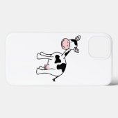 Coques Case-Mate iPhone Caricature de vache noire et blanche. (Verso (horizontal))