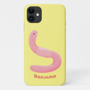 Case-Mate iPhone Case Caricature de vers de terre rose joli