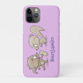 Coques Case-Mate iPhone Caricature d'écureuils marrants (Dos)