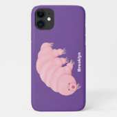 Coques Case-Mate iPhone Caricature d'ours d'eau tardigrade rose mignon (Dos)
