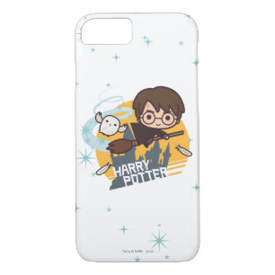 Coque iPhone 7 Caricature Harry et Hedwig Flying Passé Hogwares