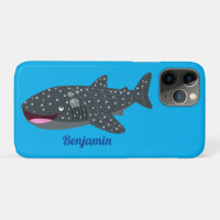 Caricature joli requin baleine joyeux