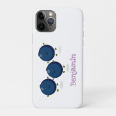 Coques Case-Mate iPhone Caricature mignonne de bleuets violets (Dos)