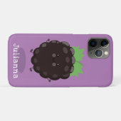 Coques Case-Mate iPhone Caricature mignonne de mûre mauve de mûre mûre mau (Dos (Horizontal))
