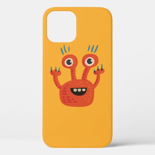 Coques Case-Mate iPhone Caricature orange de caractère mignon (Verso)