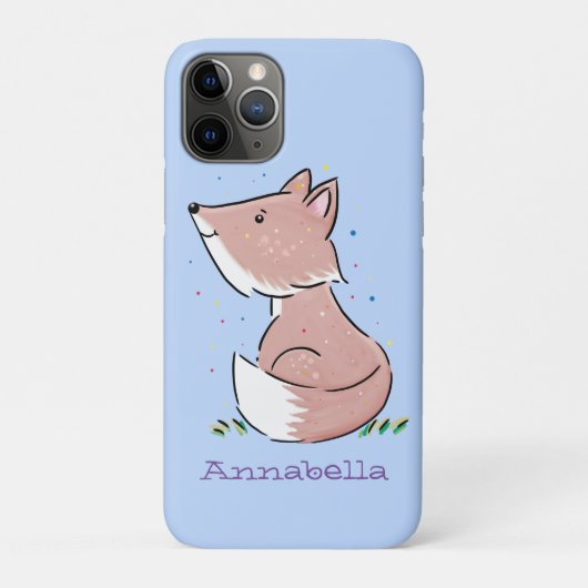 Coques Case-Mate iPhone Caricature pour bébé renard (Dos)