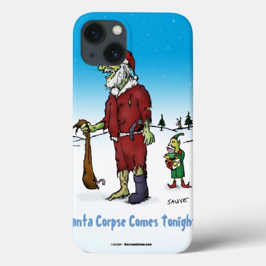 Coques Case-Mate iPhone Caricature Zombie de père Noël Corpse (Verso)
