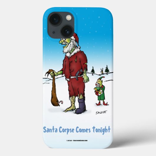 Coques Case-Mate iPhone Caricature Zombie de père Noël Corpse (Verso)