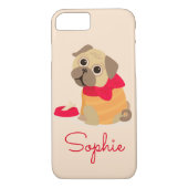 Coques Case-Mate iPhone Carlin chien mignon nom personnalisé (Dos)