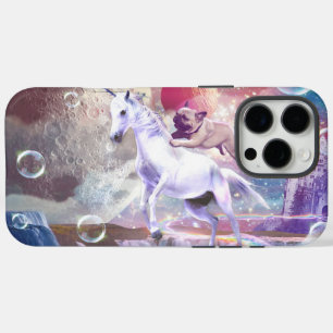 Coques iPhone 16 Pro Max Carlin de galaxie arc-en-ciel équitation licorne d