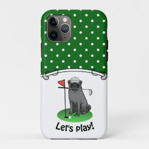 Case-Mate iPhone Case Carlin de golf Jouer Golf (noir) mignon chien drôl