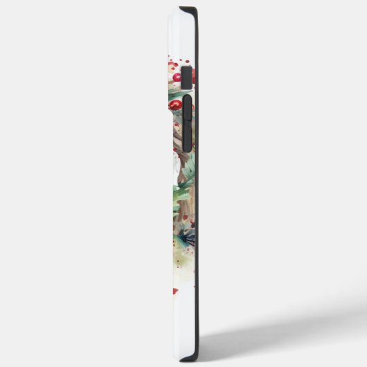 Coques Case-Mate iPhone Carlin Noël Wreath Festive Pup (Verso / Gauche)