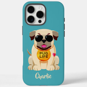 Coques iPhone 16 Pro Max Carlin Vie personnalisée nom et couleur des boîtie
