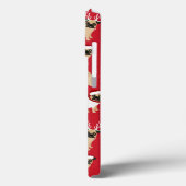 Coques Case-Mate iPhone Carlins de Noël Rouge (Verso / Gauche)