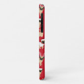 Coques Case-Mate iPhone Carlins de Noël Rouge (Dos/Gauche)