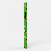 Coques Case-Mate iPhone Carlins de Noël Vert (Dos/Droite)