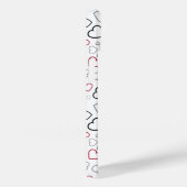 Coques Case-Mate iPhone Carmin Red Grey Happy Hearts motif (Verso / Droite)