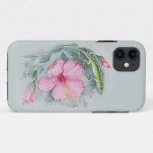 Coques Case-Mate iPhone Carolina Anole & Hibiscus  (Dos (Horizontal))