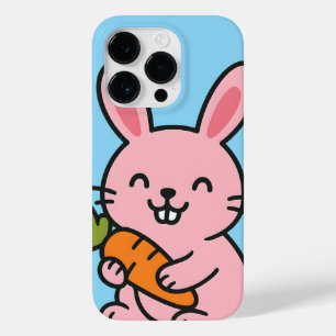 Coque Pour iPhone 14 Pro Carotte Mignonne Lapin Manger - Adorable Rabbit Té