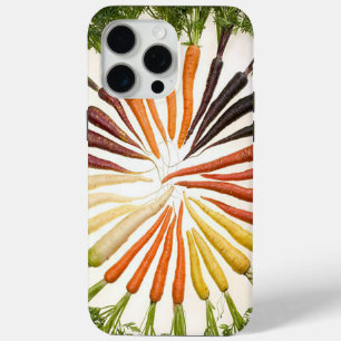 Coque iPhone 15 Pro Max Carottes Légumes Coloré Arc-en-ciel Jardin Motif